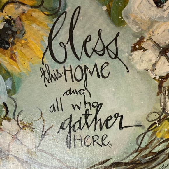 Bless this Home 14” x 14” Canvas - Picture 10 of 11